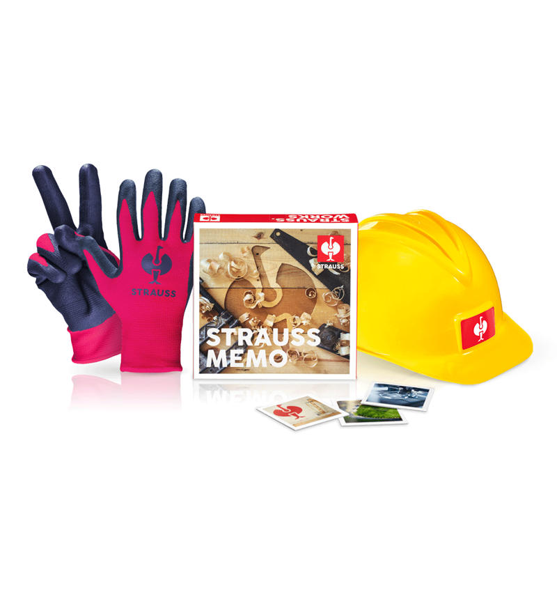 Bekleidung: STRAUSS Memory Kinder Geschenk-Set + beere