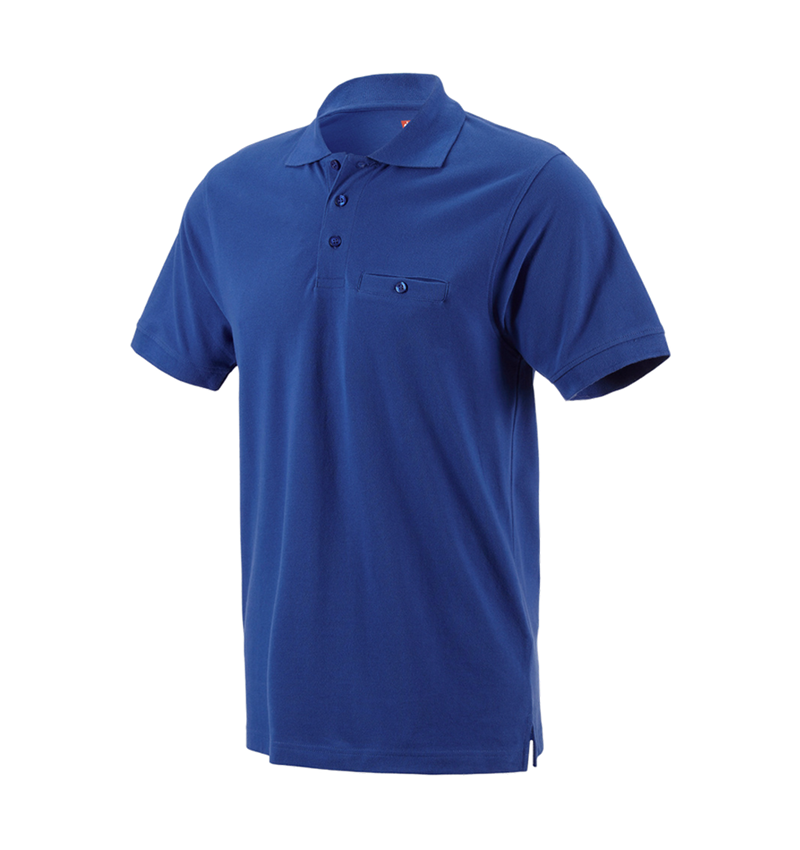 Shirts & Co.: e.s. Polo-Shirt cotton Pocket + kornblau