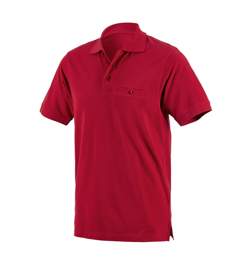 Shirts & Co.: e.s. Polo-Shirt cotton Pocket + rot 3