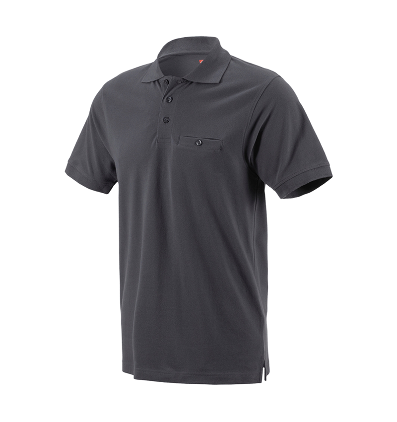 Shirts & Co.: e.s. Polo-Shirt cotton Pocket + anthrazit 2