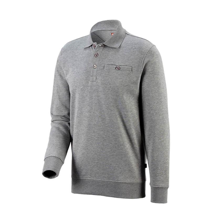 Shirts & Co.: e.s. Sweatshirt poly cotton Pocket + graumeliert