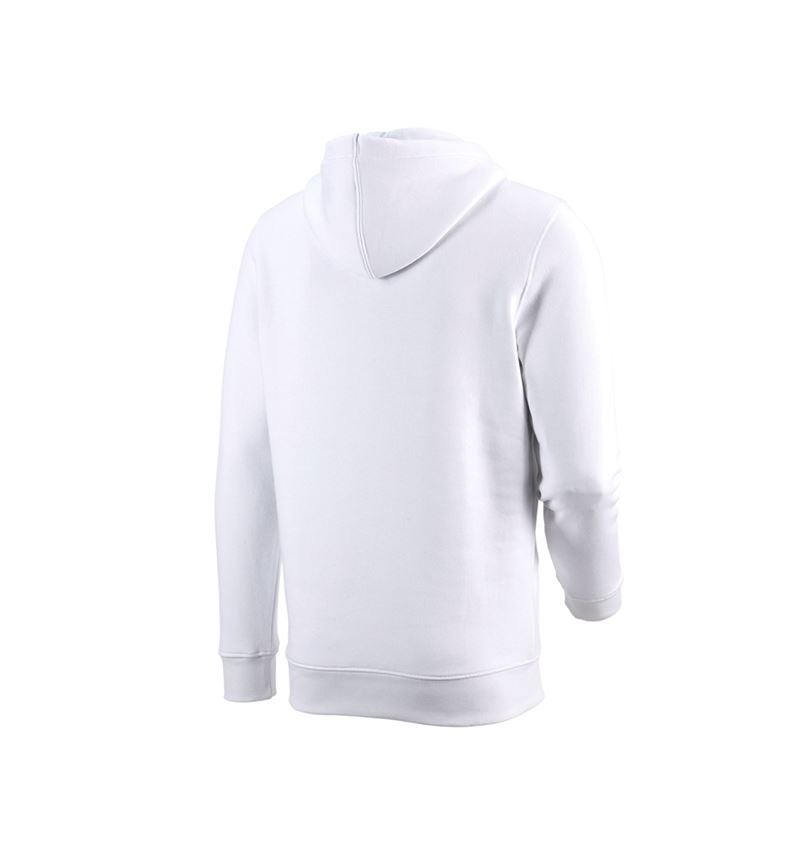 Shirts & Co.: e.s. Hoody-Sweatshirt poly cotton + weiß 4