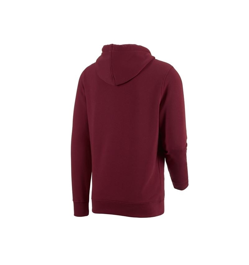 Shirts & Co.: e.s. Hoody-Sweatshirt poly cotton + bordeaux 2