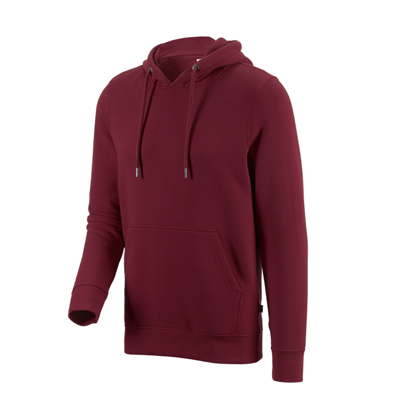 Shirts & Co.: e.s. Hoody-Sweatshirt poly cotton + bordeaux 1