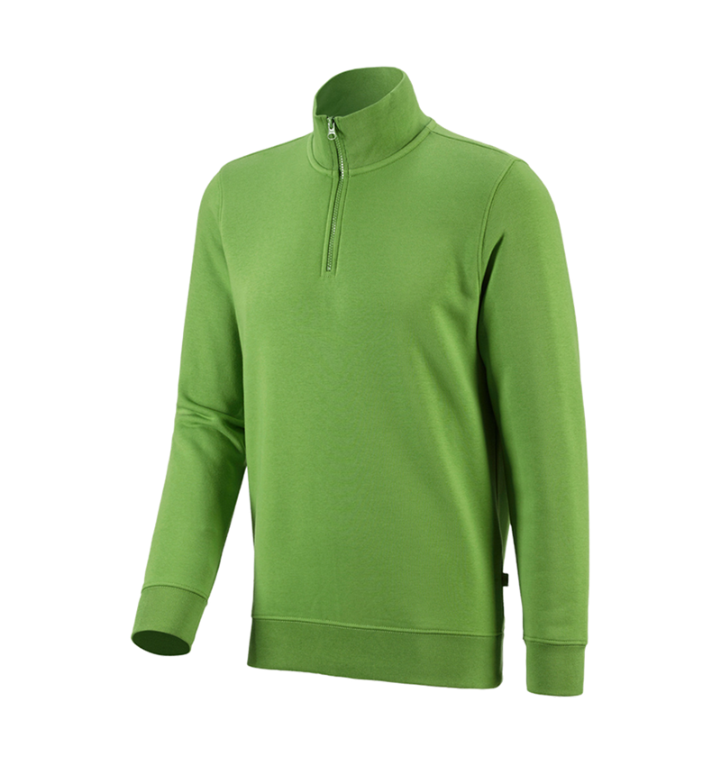Shirts & Co.: e.s. ZIP-Sweatshirt poly cotton + seegrün