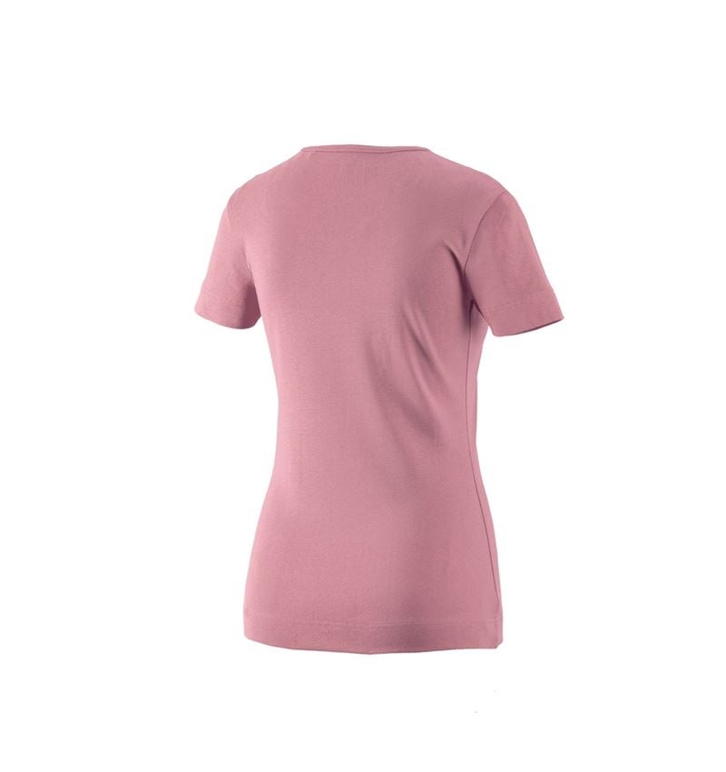 Shirts & Co.: e.s. T-Shirt cotton V-Neck, Damen + altrosa 1