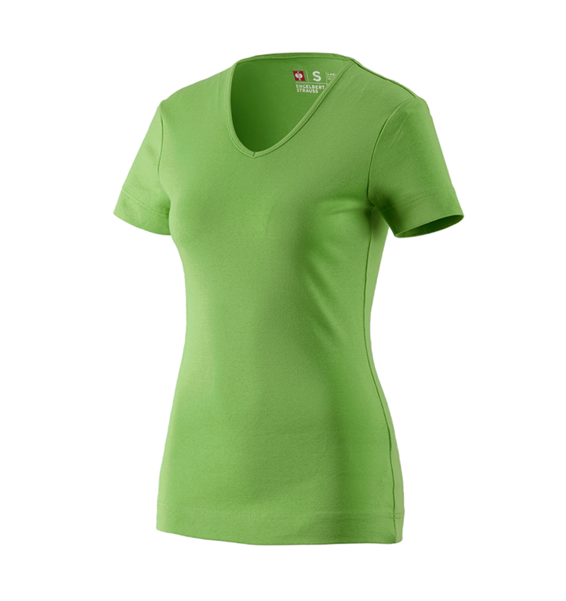 Shirts & Co.: e.s. T-Shirt cotton V-Neck, Damen + seegrün 2