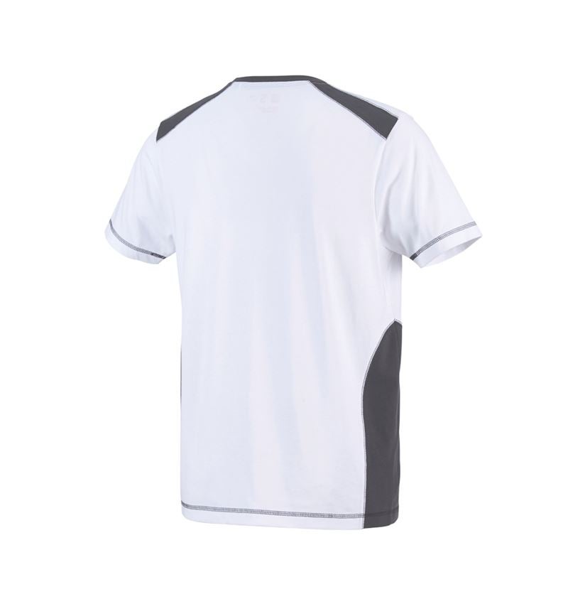 Shirts & Co.: T-Shirt cotton e.s.active + weiß/anthrazit 3