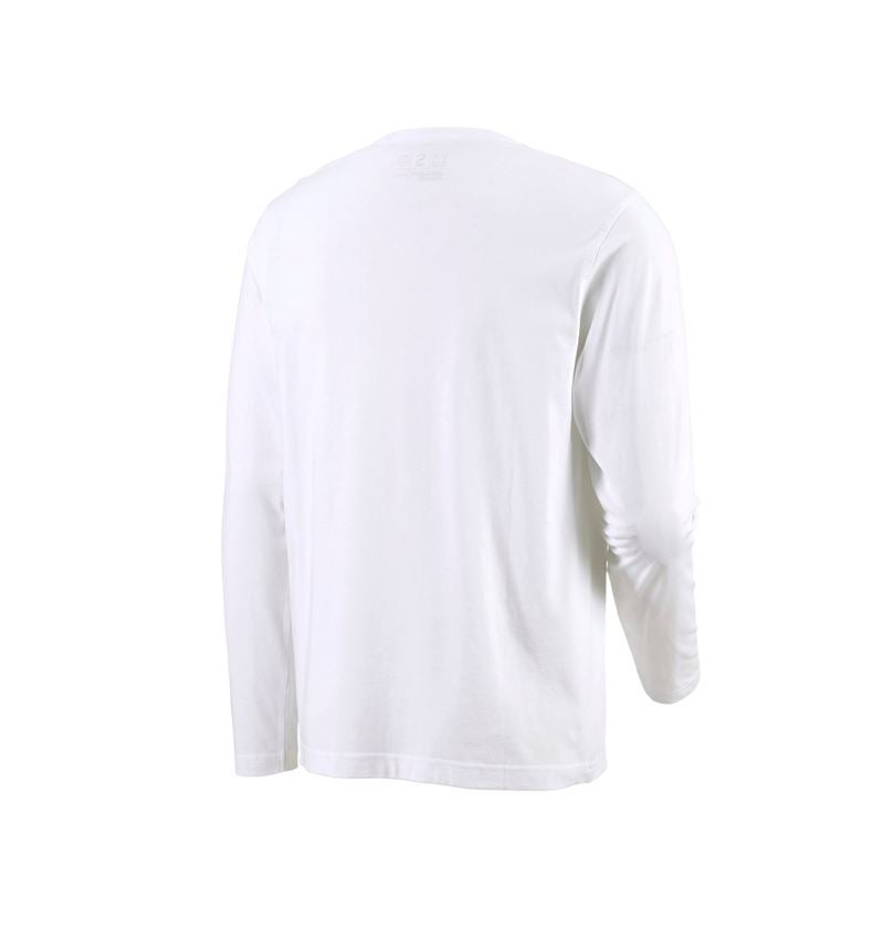 Shirts & Co.: e.s. Longsleeve cotton + weiß 4