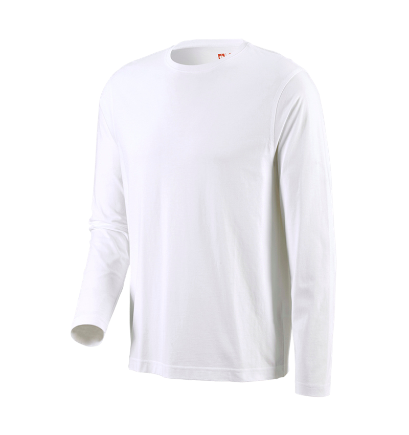 Shirts & Co.: e.s. Longsleeve cotton + weiß 3