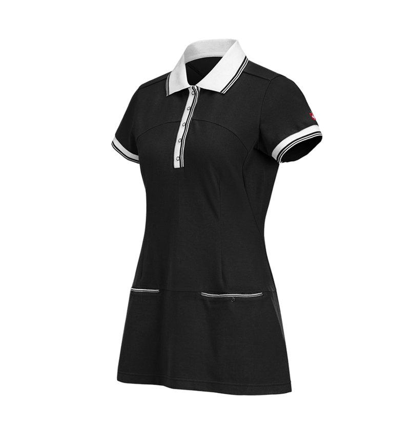 Shirts & Co.: Piquékleid e.s.avida + schwarz