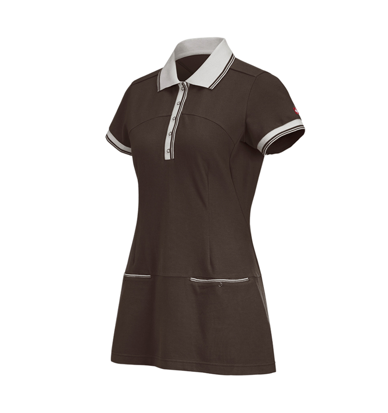 Shirts & Co.: Piquékleid e.s.avida + kastanie