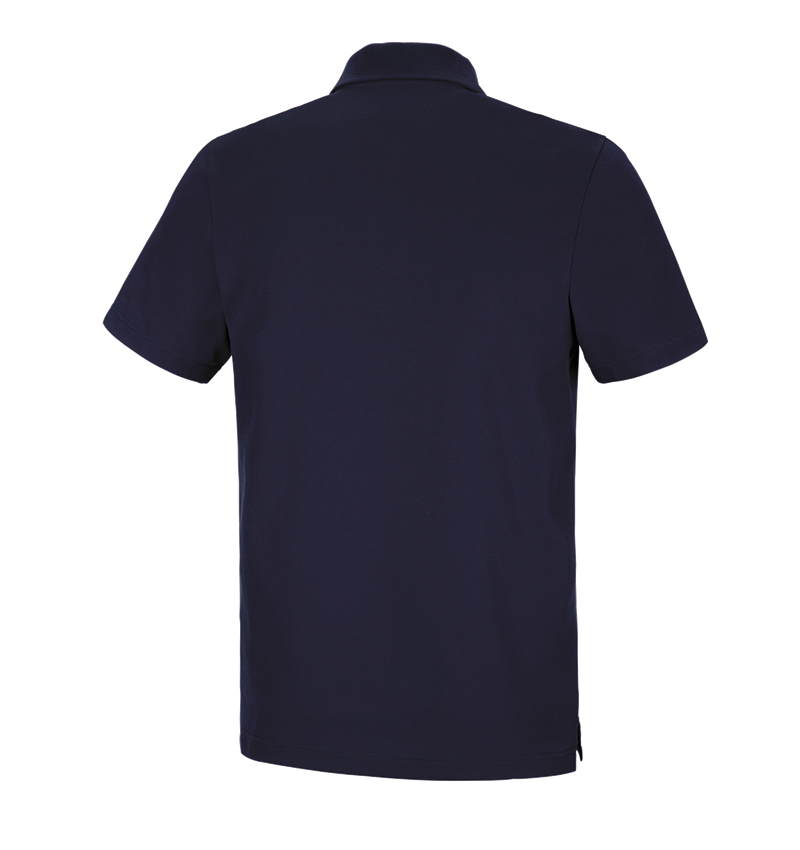 Shirts & Co.: e.s. Funktions Polo-Shirt poly cotton + dunkelblau 3
