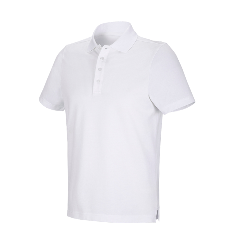 Shirts & Co.: e.s. Funktions Polo-Shirt poly cotton + weiß 4