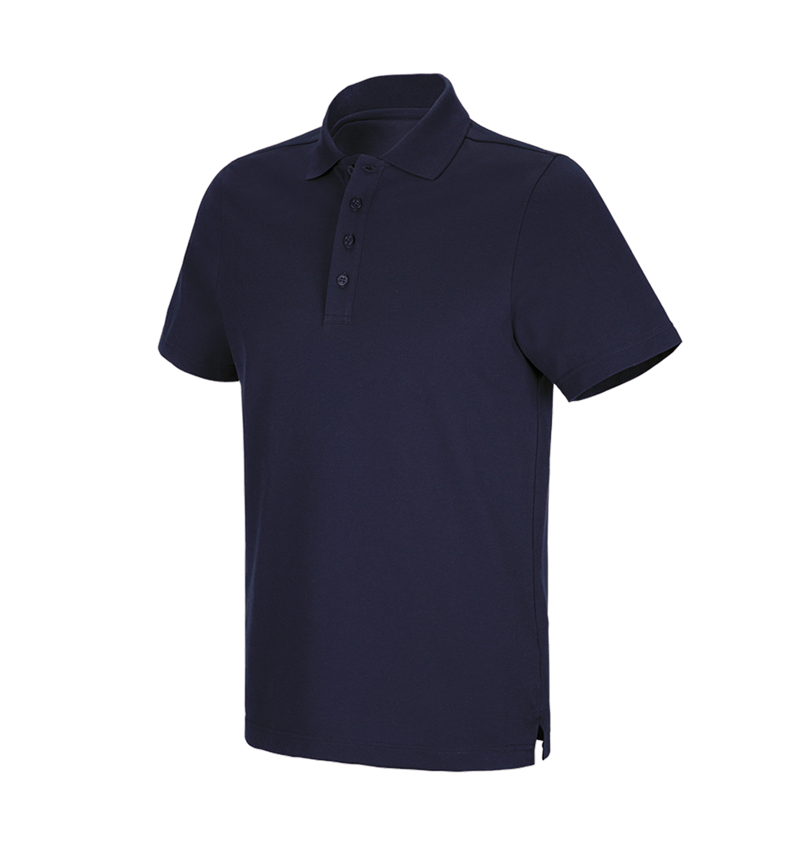 Shirts & Co.: e.s. Funktions Polo-Shirt poly cotton + dunkelblau 2