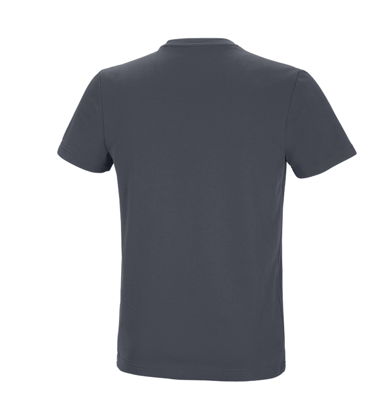 Shirts & Co.: e.s. Funktions T-Shirt poly cotton + anthrazit 1