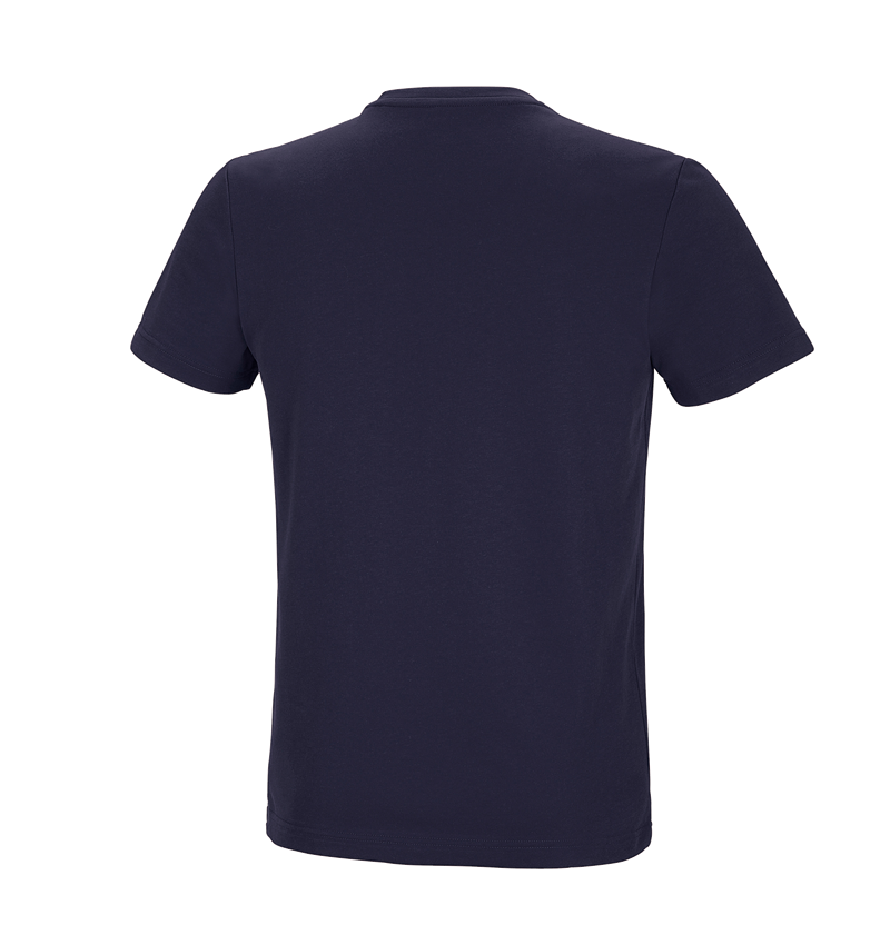 Shirts & Co.: e.s. Funktions T-Shirt poly cotton + dunkelblau 3