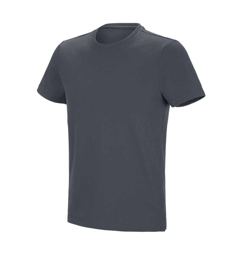 Shirts & Co.: e.s. Funktions T-Shirt poly cotton + anthrazit