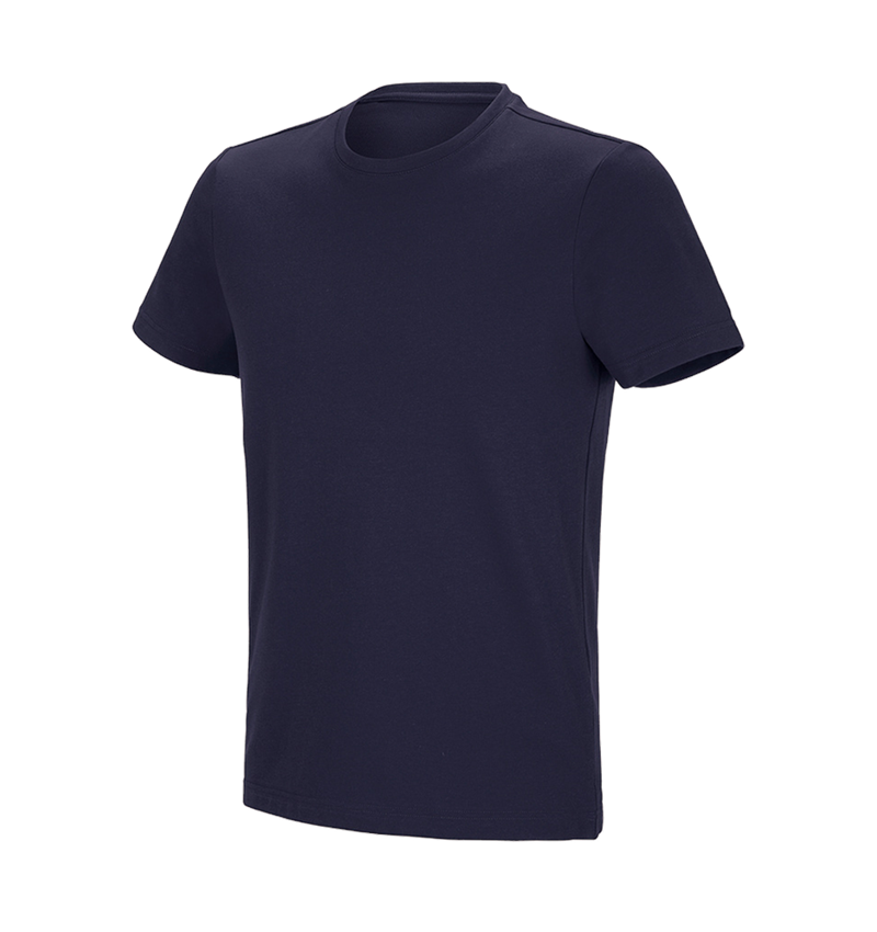 Shirts & Co.: e.s. Funktions T-Shirt poly cotton + dunkelblau 2