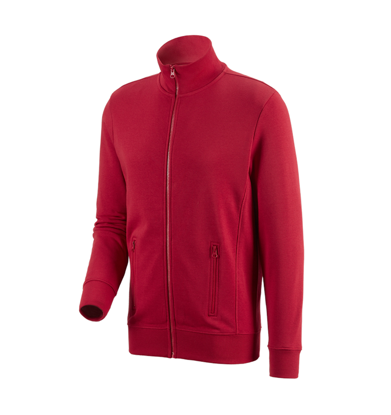Shirts & Co.: e.s. Sweatjacke poly cotton + rot 3