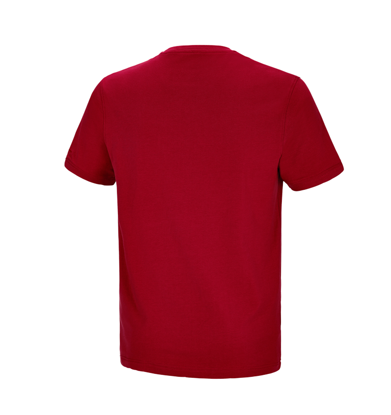 Shirts & Co.: e.s. T-Shirt cotton stretch Pocket + feuerrot 3