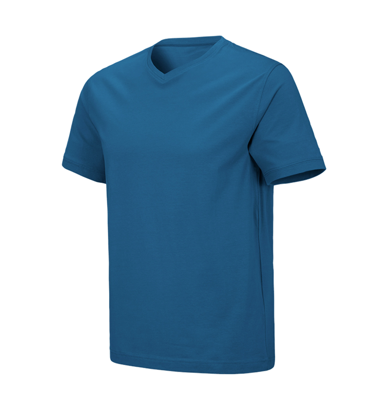 Shirts & Co.: e.s. T-Shirt cotton stretch V-Neck + atoll 2