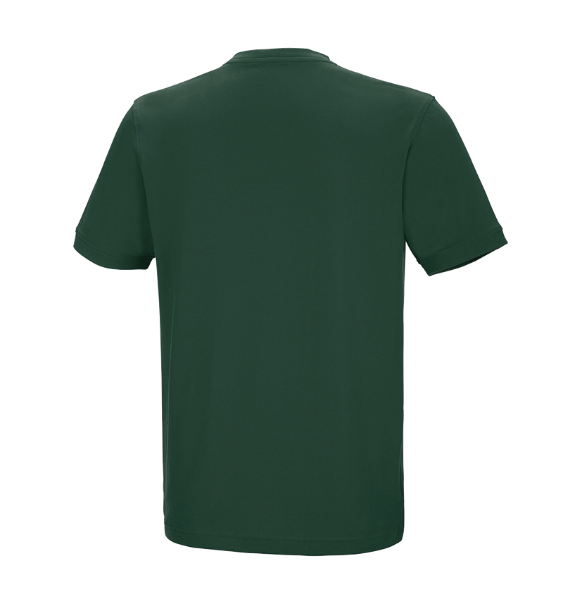 Shirts & Co.: e.s. T-Shirt cotton stretch V-Neck + grün 3