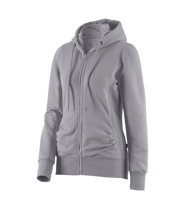 Shirts & Co.: e.s. Hoody-Sweatjacke poly cotton, Damen + platin 1