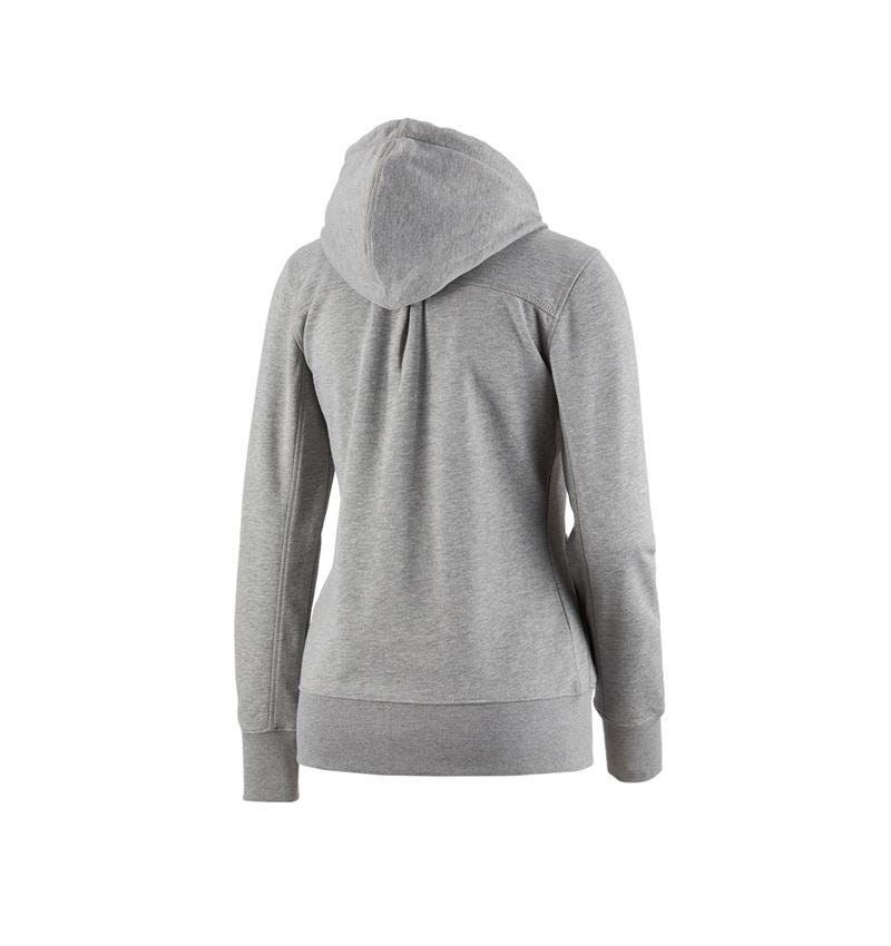 Shirts & Co.: e.s. Hoody-Sweatjacke poly cotton, Damen + graumeliert 2