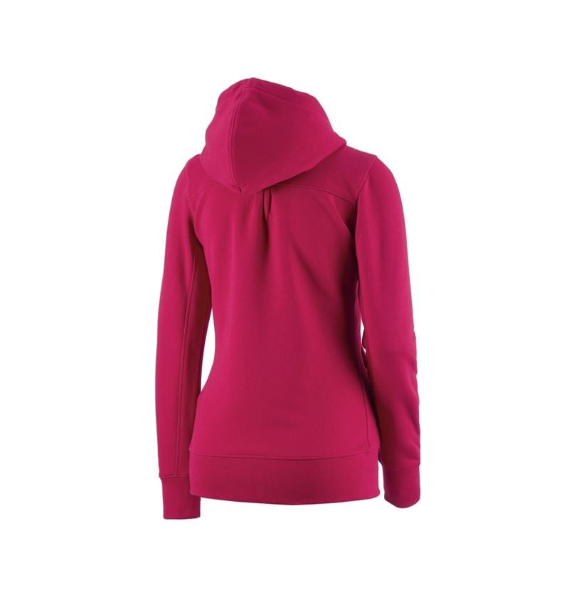 Shirts & Co.: e.s. Hoody-Sweatjacke poly cotton, Damen + beere 2