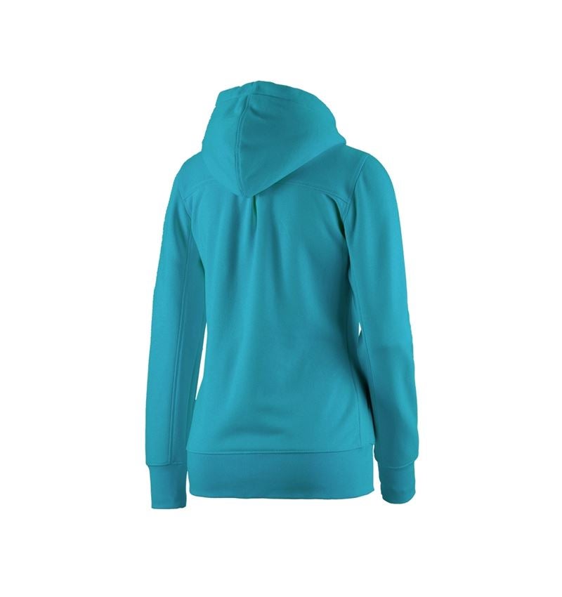 Shirts & Co.: e.s. Hoody-Sweatjacke poly cotton, Damen + ozean 2