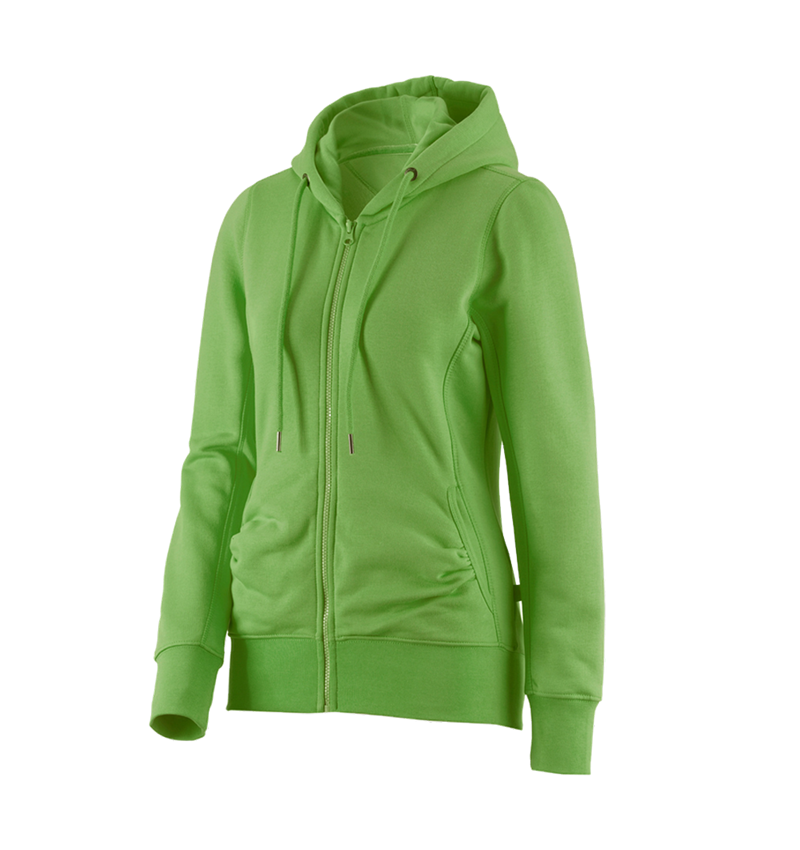 Shirts & Co.: e.s. Hoody-Sweatjacke poly cotton, Damen + seegrün 1