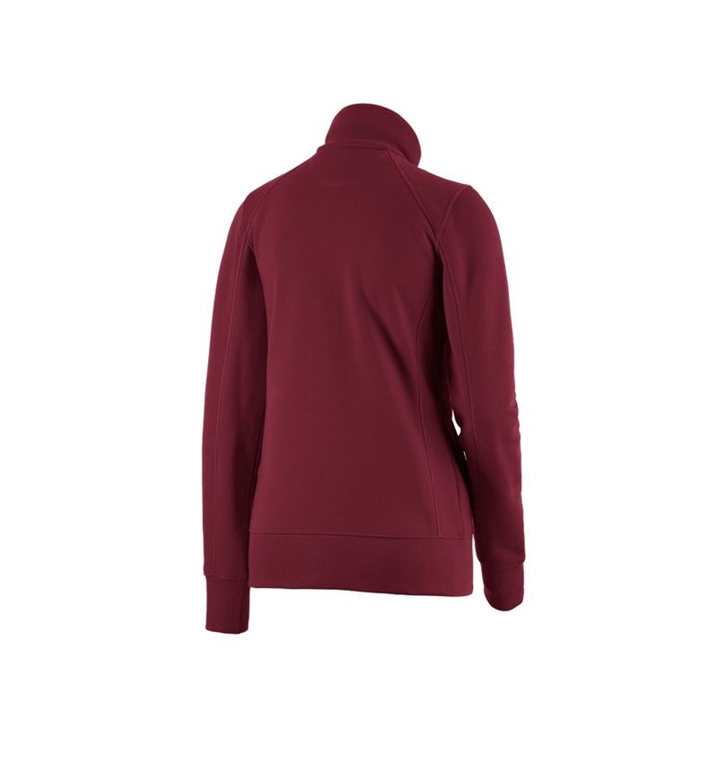 Shirts & Co.: e.s. Sweatjacke poly cotton, Damen + bordeaux 1