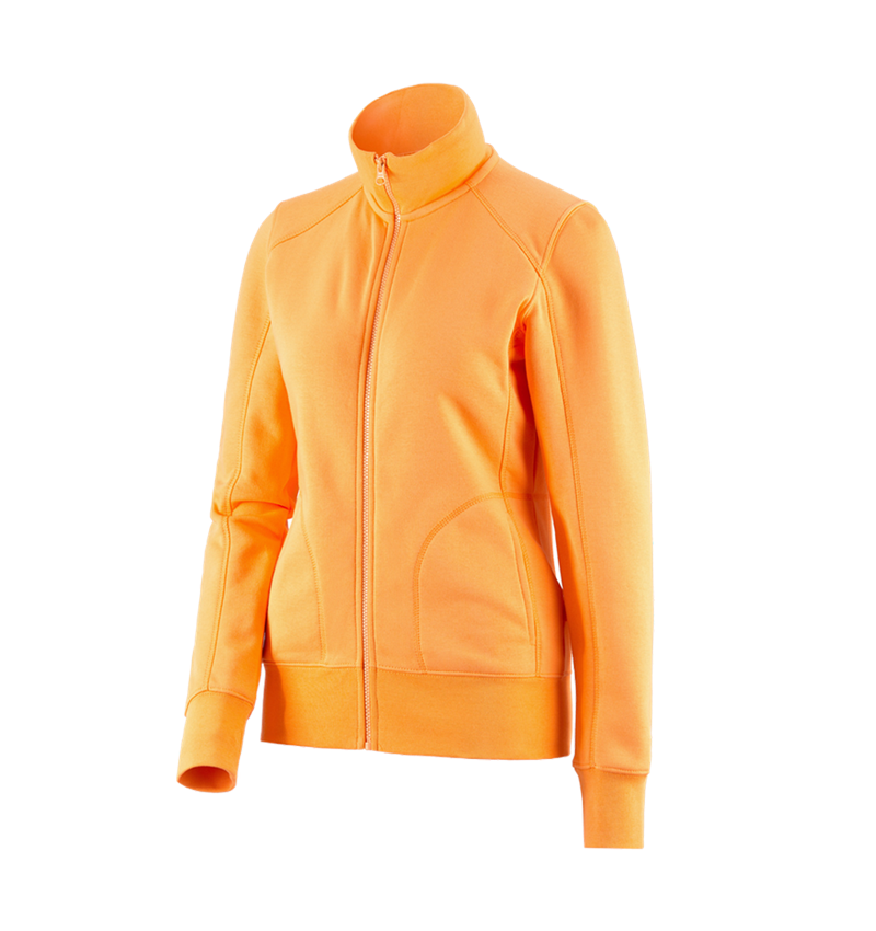 Shirts & Co.: e.s. Sweatjacke poly cotton, Damen + hellorange