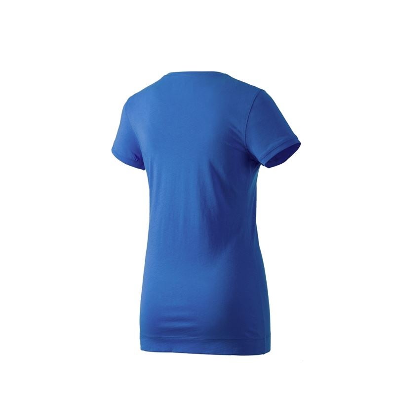 Shirts & Co.: e.s. Long-Shirt cotton, Damen + enzianblau 1