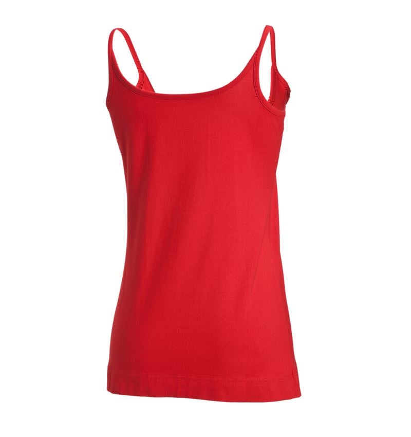 Shirts & Co.: e.s. Spaghetti-Top cotton stretch, Damen + feuerrot 3