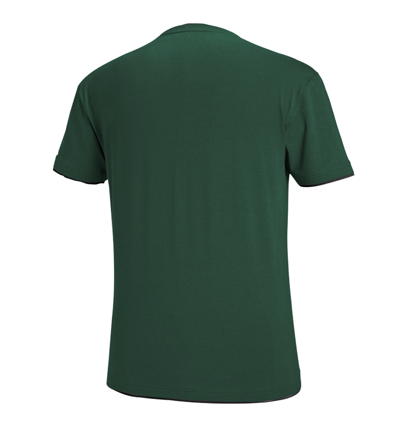 Shirts & Co.: e.s. T-Shirt cotton stretch Layer + grün/schwarz 3