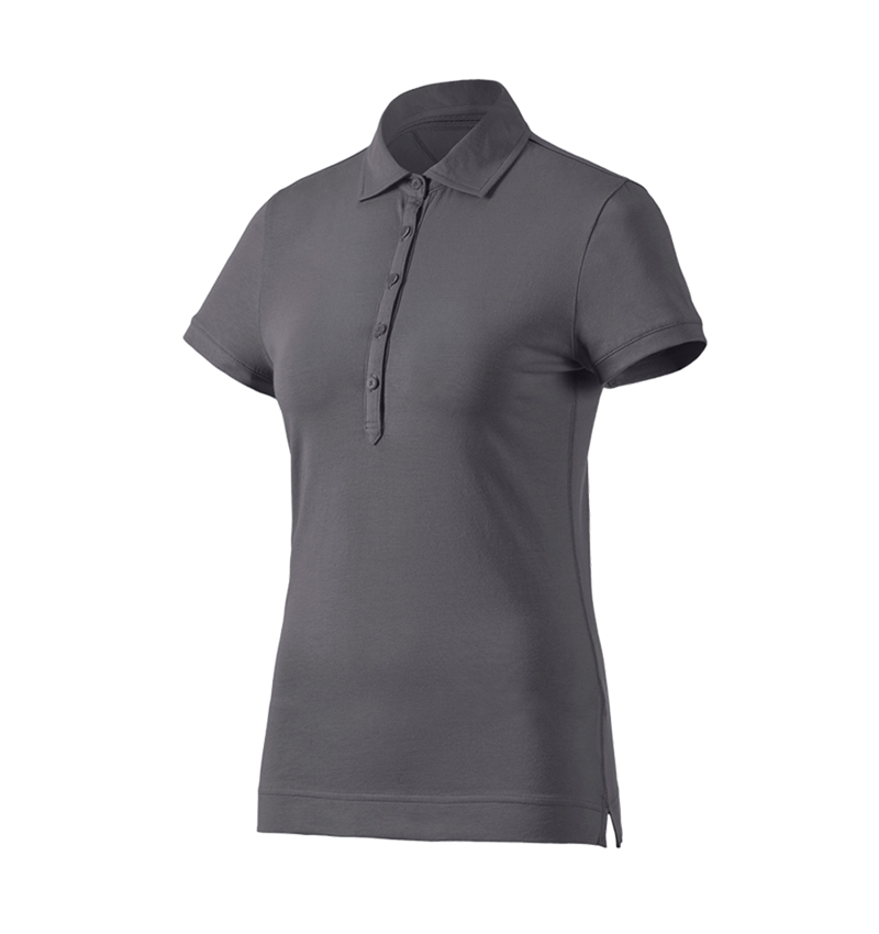 Shirts & Co.: e.s. Polo-Shirt cotton stretch, Damen + anthrazit 2