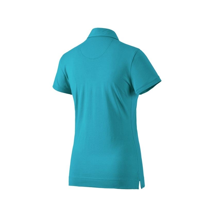 Shirts & Co.: e.s. Polo-Shirt cotton stretch, Damen + ozean 1