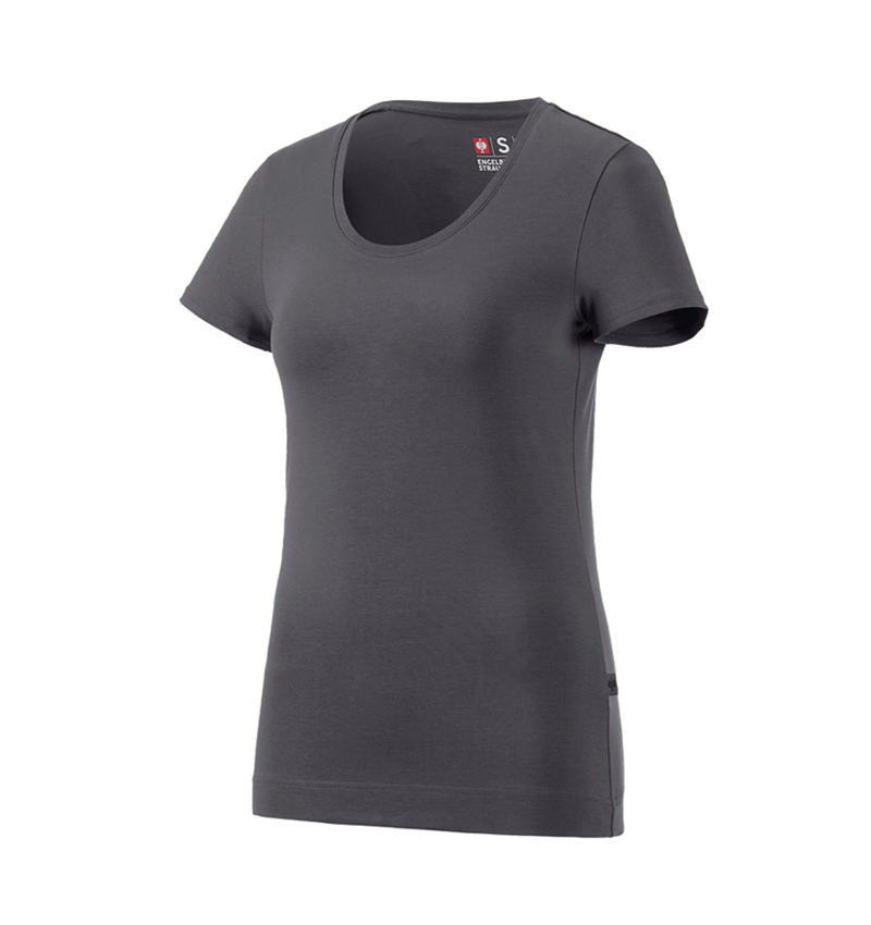Shirts & Co.: e.s. T-Shirt cotton stretch, Damen + anthrazit 4