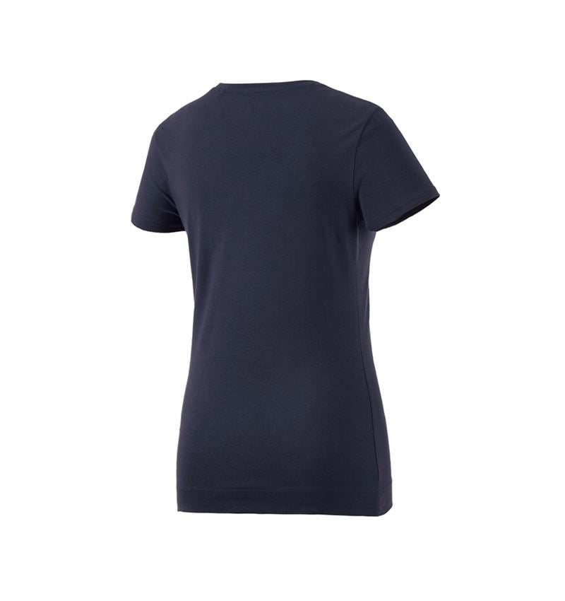 Shirts & Co.: e.s. T-Shirt cotton stretch, Damen + dunkelblau 5