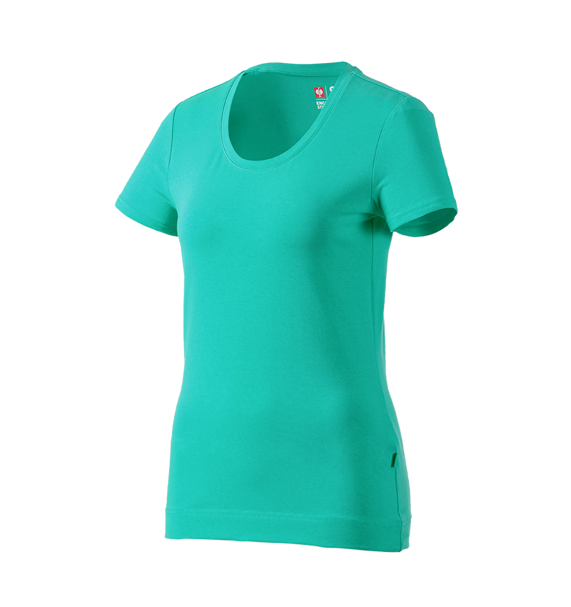 Shirts & Co.: e.s. T-Shirt cotton stretch, Damen + lagune 3