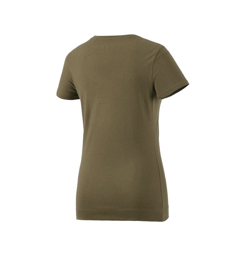 Shirts & Co.: e.s. T-Shirt cotton stretch, Damen + schlammgrün 5