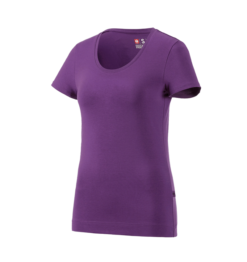 Shirts & Co.: e.s. T-Shirt cotton stretch, Damen + violett 3