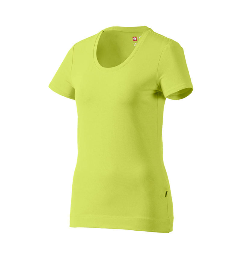Shirts & Co.: e.s. T-Shirt cotton stretch, Damen + maigrün 3