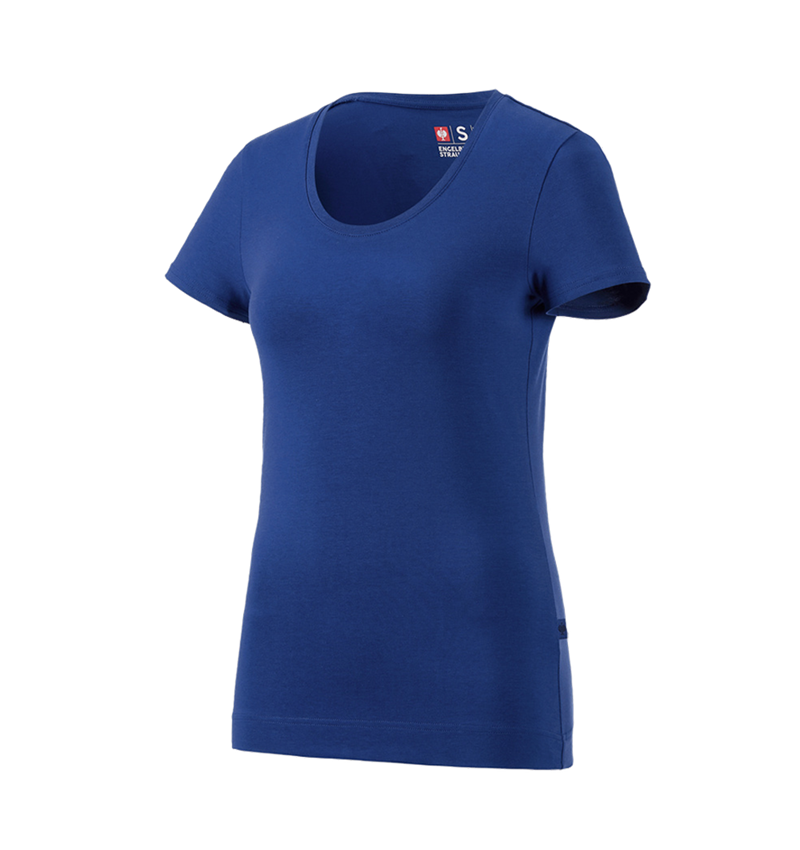 Shirts & Co.: e.s. T-Shirt cotton stretch, Damen + kornblau 3