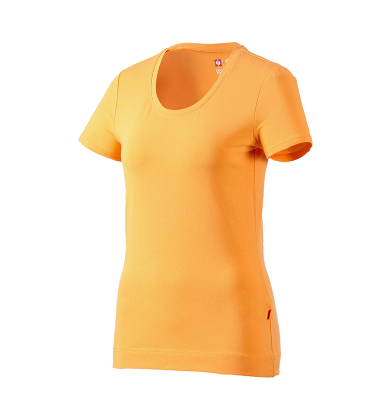 Shirts & Co.: e.s. T-Shirt cotton stretch, Damen + hellorange 3