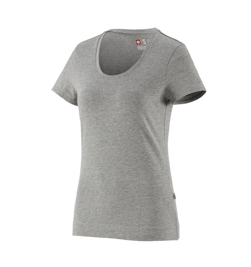 Shirts & Co.: e.s. T-Shirt cotton stretch, Damen + graumeliert 4