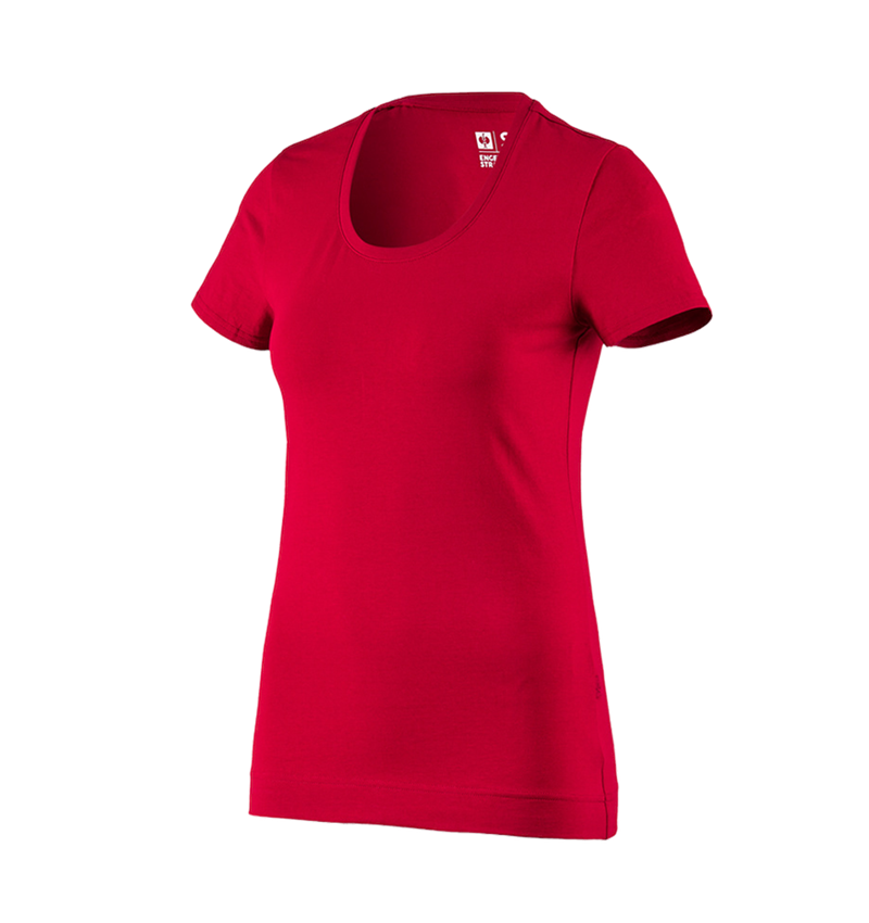 Shirts & Co.: e.s. T-Shirt cotton stretch, Damen + feuerrot 4