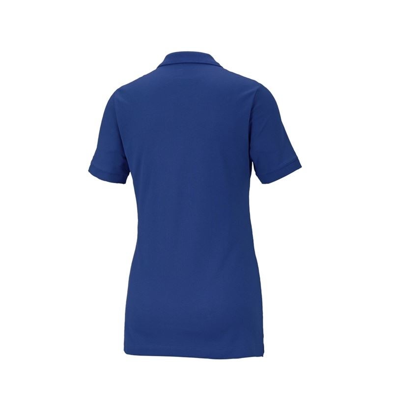 Shirts & Co.: e.s. Piqué-Polo cotton stretch, Damen + kornblau 3